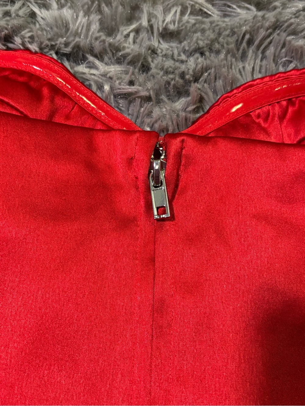 Red Satin Strapless Bustier Top - nwt forever 21 - Picture 4 of 5